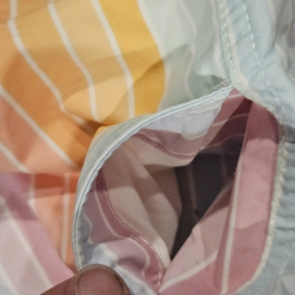 Hanna Anderson Boys Swim‎ Trunks Size 5 Striped Multicolor With Pockets
